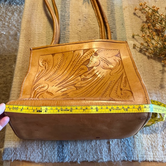 Classic Western Tooled Leather handbag by Force Ten EUC - Picture 10 of 13